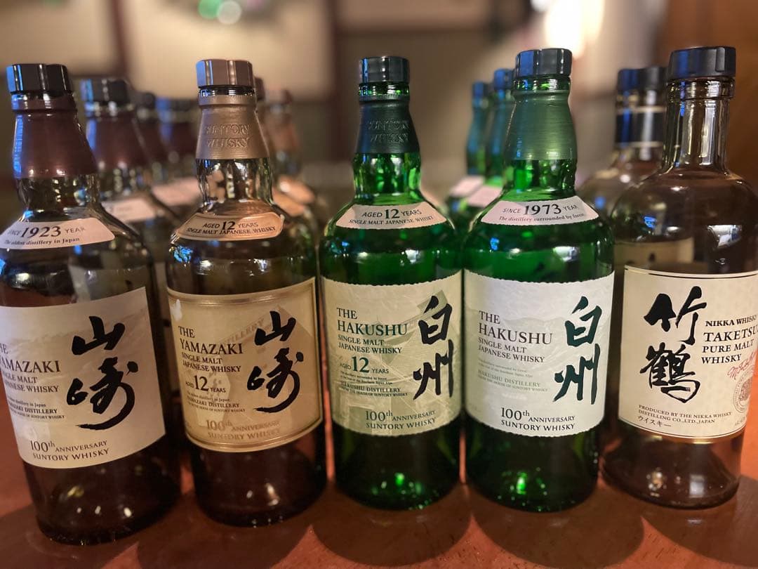 空瓶　響&山崎12年&白酒&竹鶴　100周年ラベル　竹鶴　白州計34本