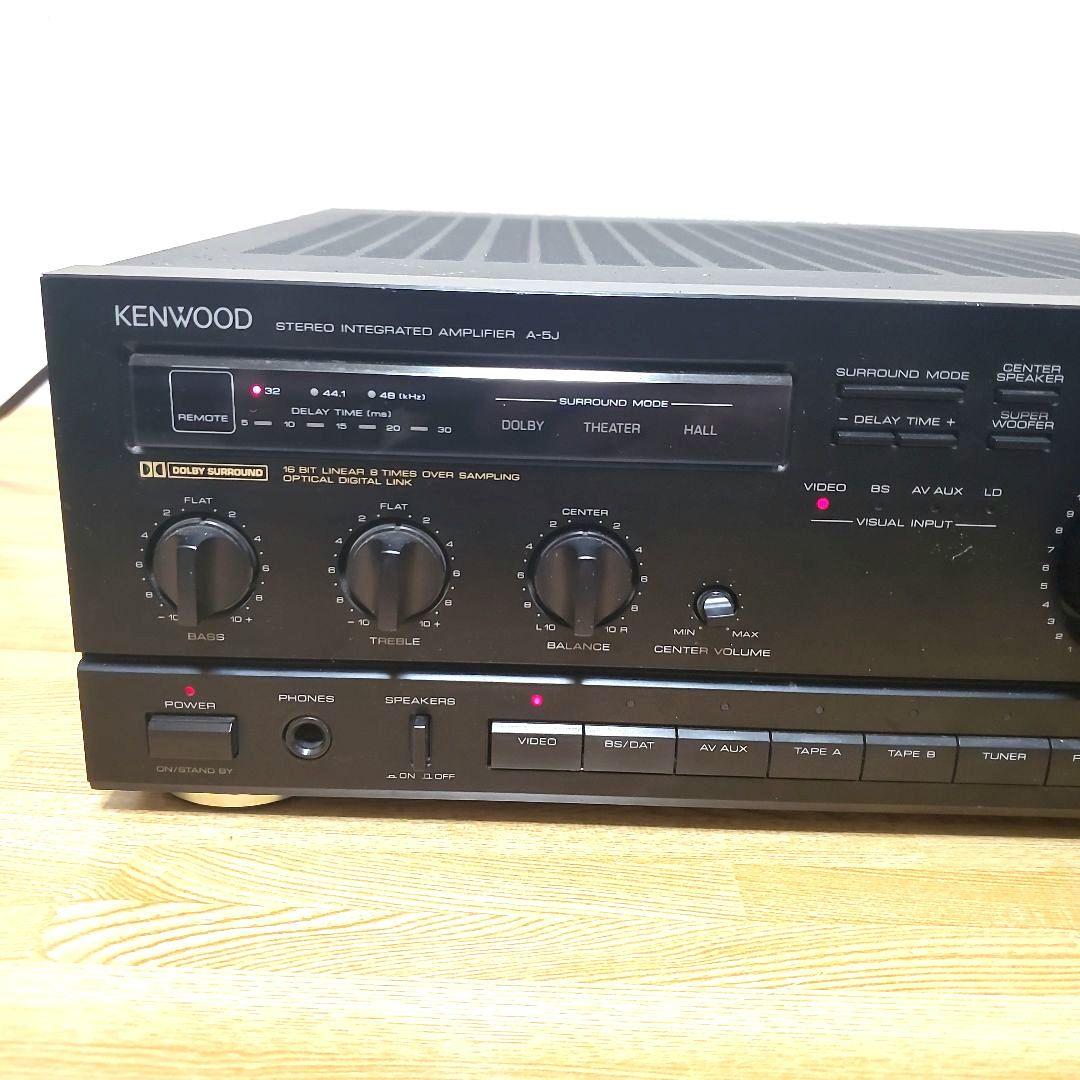 KENWOOD プリメインアンプ A-5J ブラック 通電確認済み レトロ