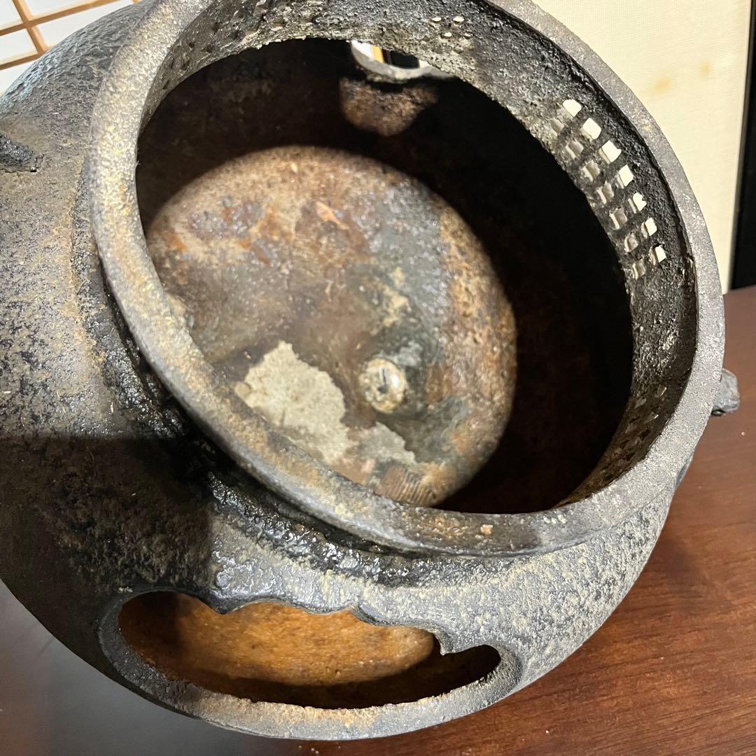 風炉 茶釜 炉釜 鬼面風炉釜 茶道具
