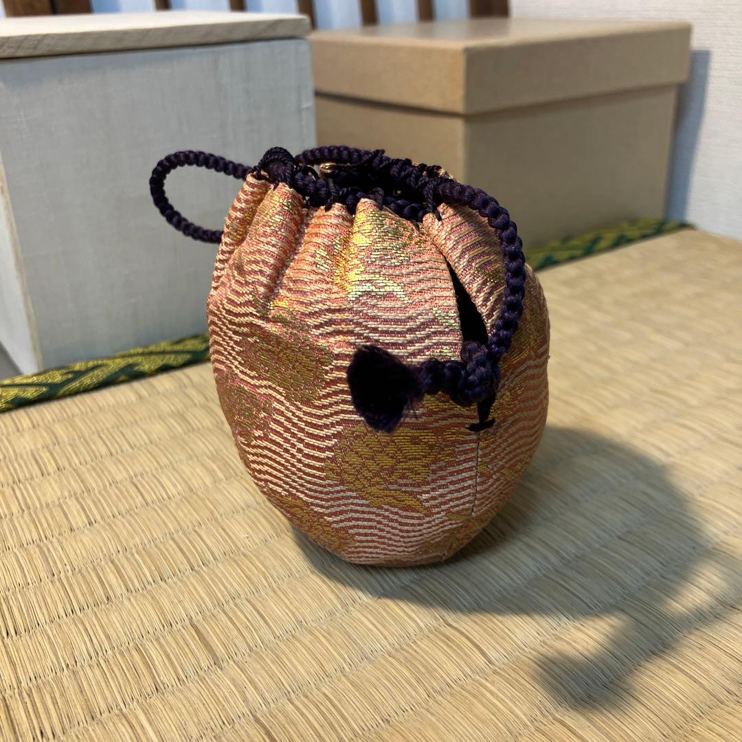 骨董品　茶道具　茄子茶入　自作桐箱　紙箱　S2456TI