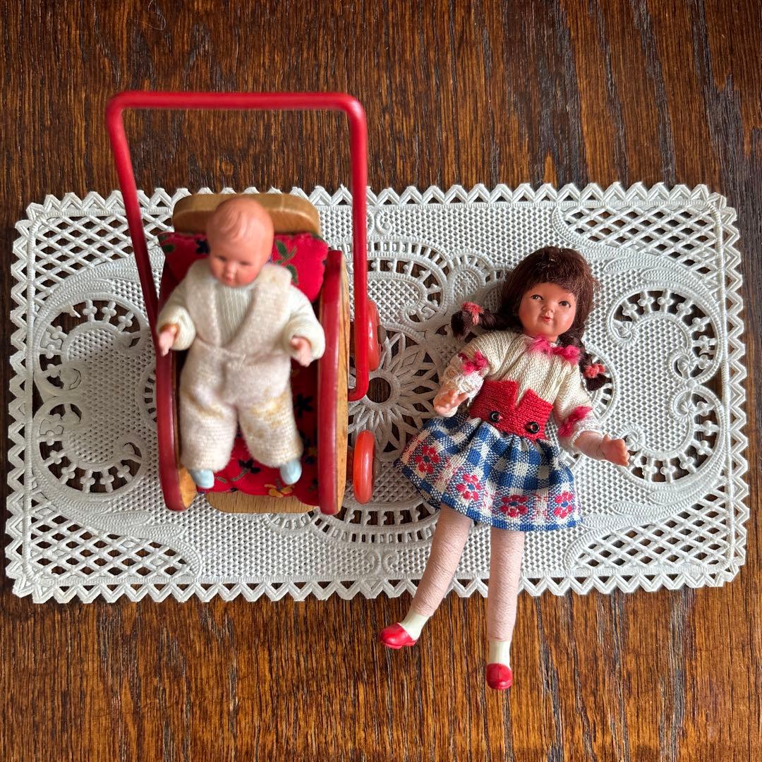 ヴィンテージ　ドール　ドイツ製　 caco doll ドールハウス