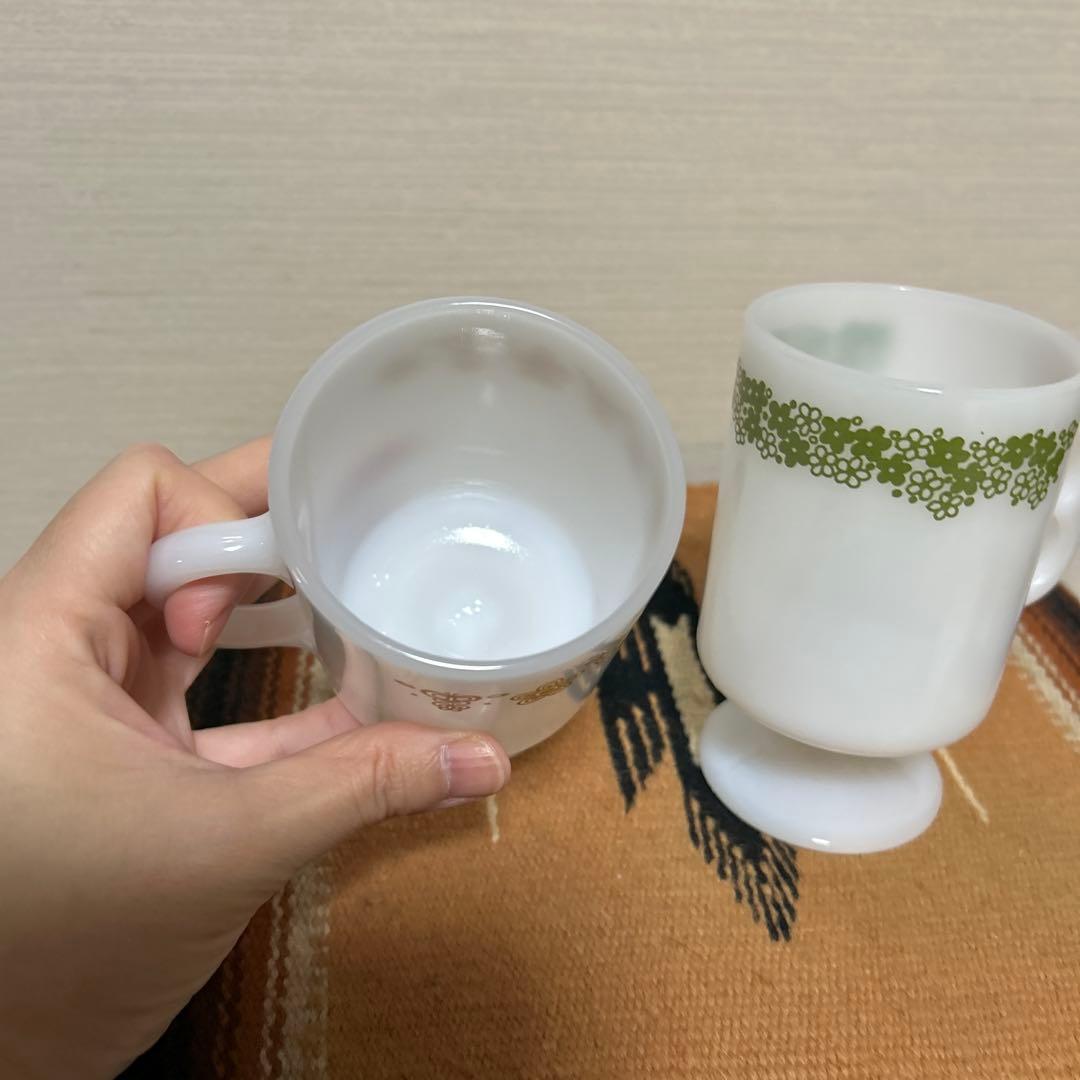 ビンテージPyrexマグ2個セット ビンテージ食器　 ミッドセンチュリー
