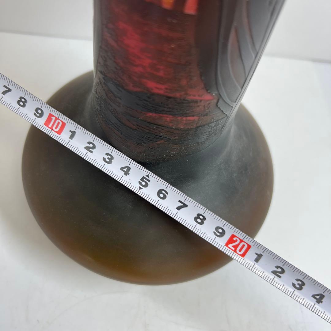 ガレ風　硝子花生　高さ約40㎝　東Y8-0203③