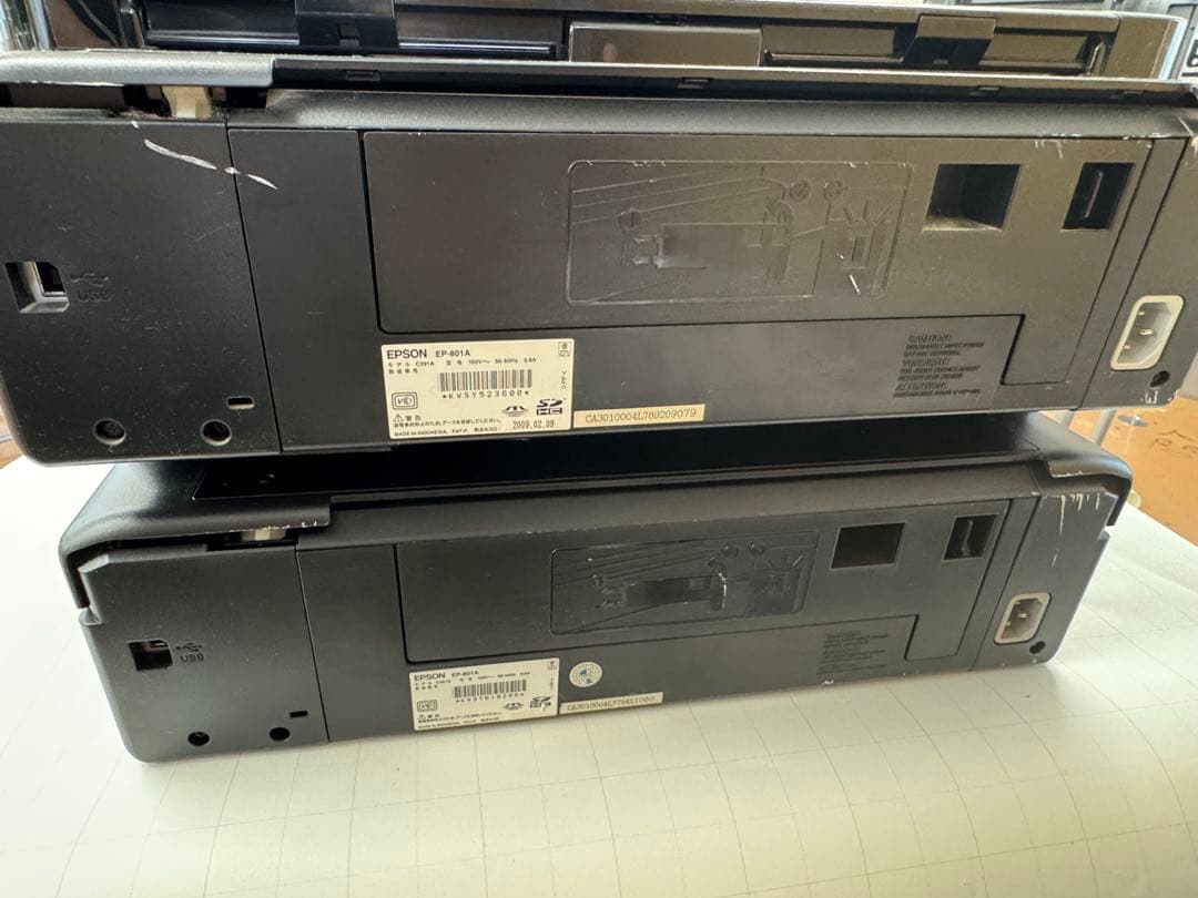 EPSON 801A インクジェットプリンター 2台 通電確認のみ