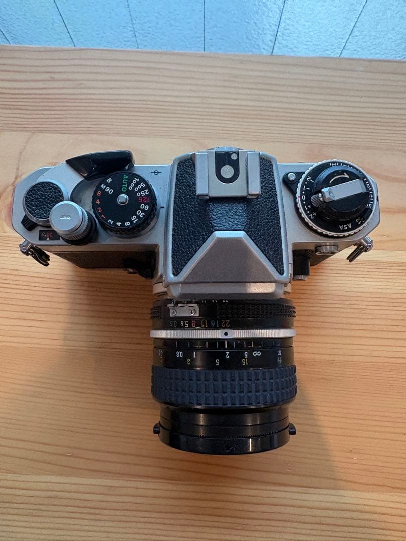 Nikon FE + Nikkor28mmF3.5+希少な純正レリーズボタン