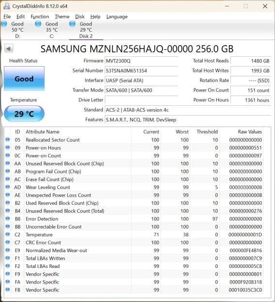 256GB M.2 SSD x 5枚