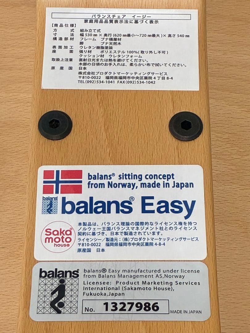 balans Easy バランスチェア イージー サカモトハウス ①