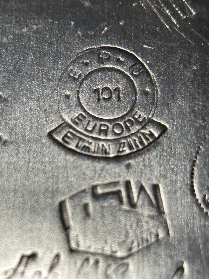 錫アンティークセット 金属製花柄ピッチャーとボウルセット
