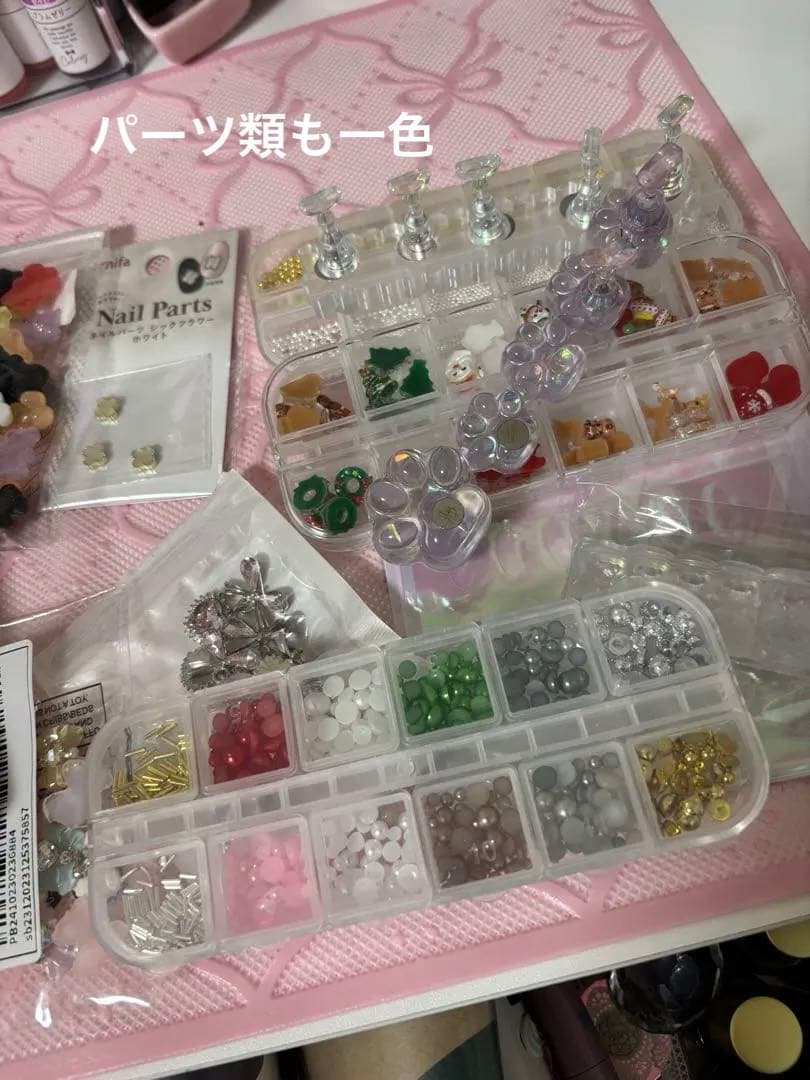 ネイル用品 まとめ売り 大量 ジェル パーツ シール セット 未使用あり