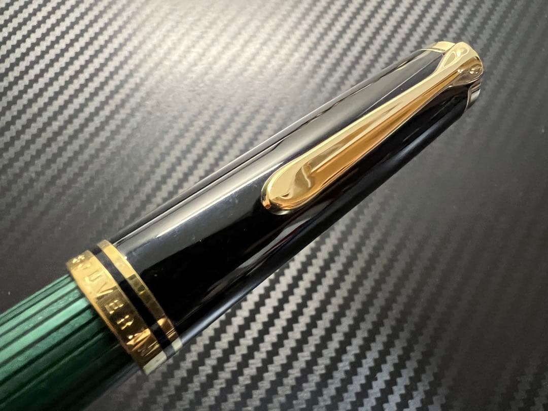 ペリカン 万年筆 美品 M800 緑縞 B