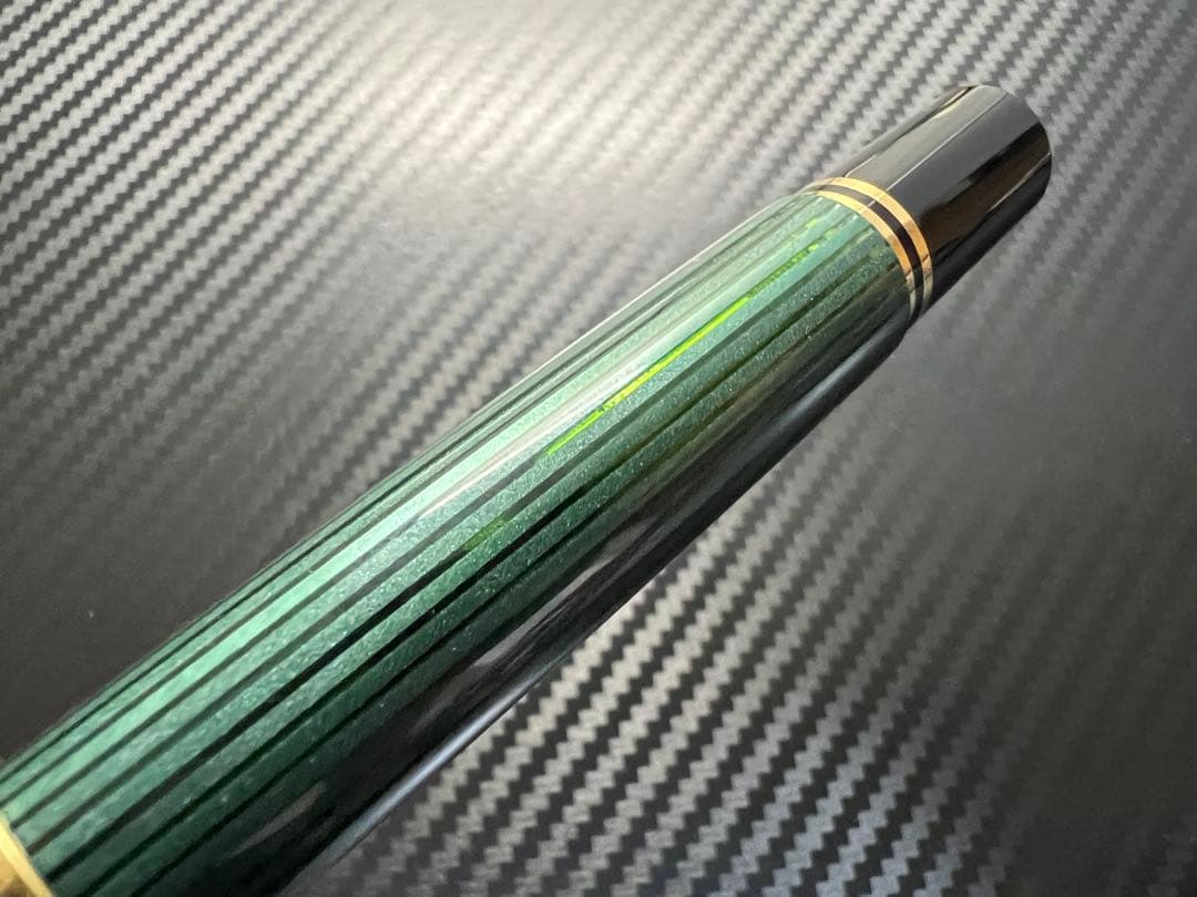 ペリカン 万年筆 美品 M800 緑縞 B