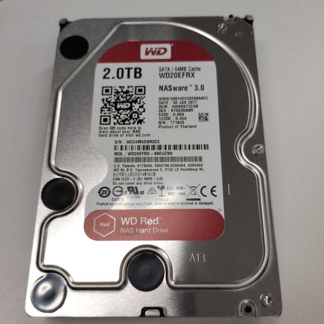 [使用0時間] WD Red 2TB HDD WD20EFRX