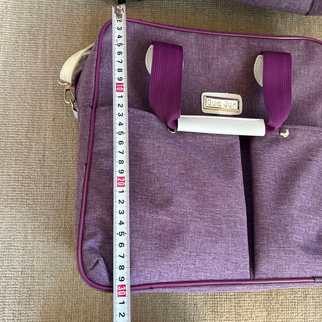 パープル キャリーカート　ショルダーバッグ付