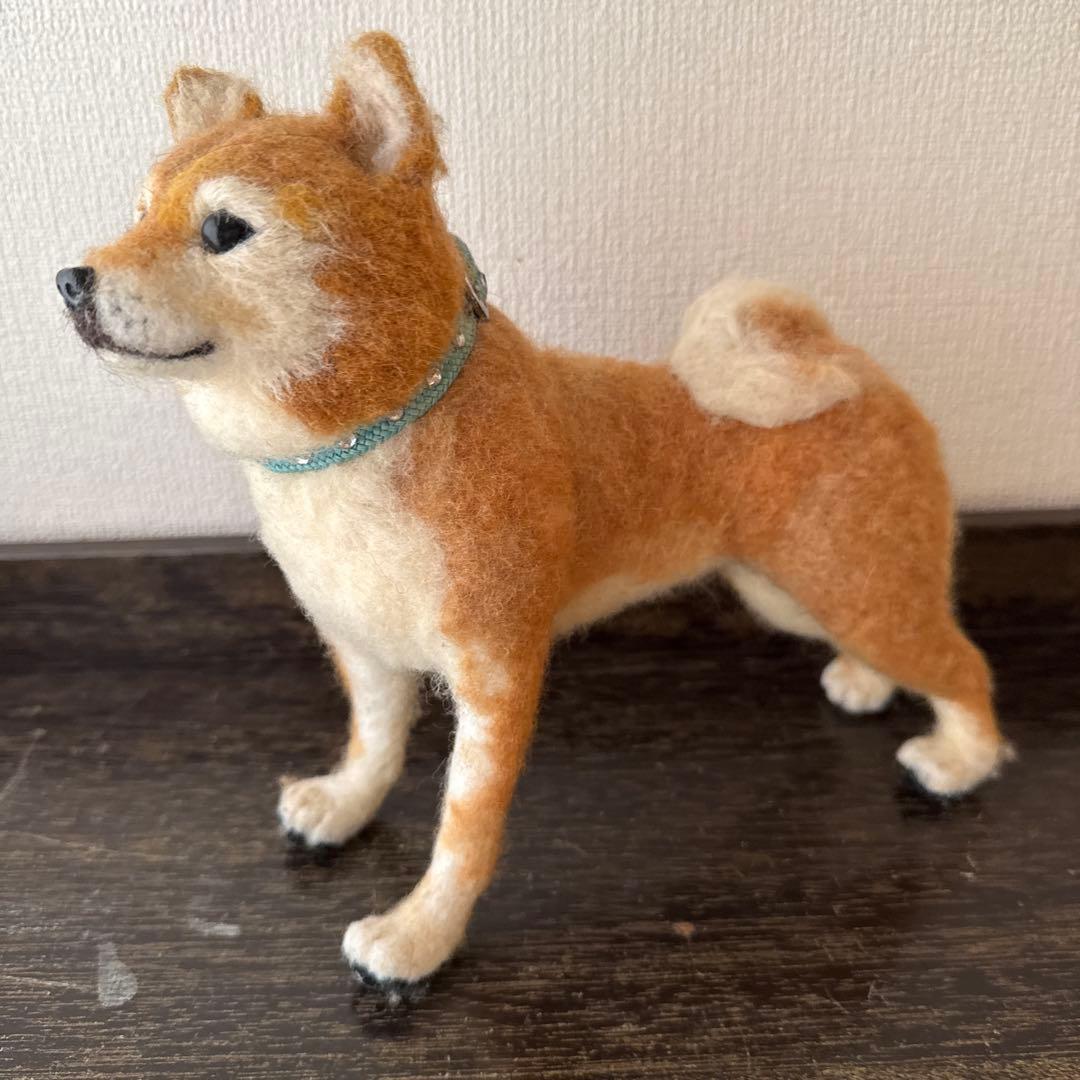 羊毛フェルト 柴犬 ぬいぐるみ
