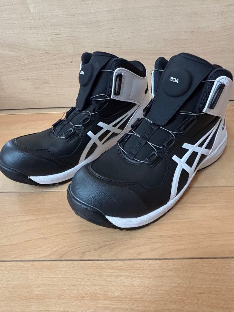 ASICS BOA 安全靴 ブラック/ホワイト　CP304