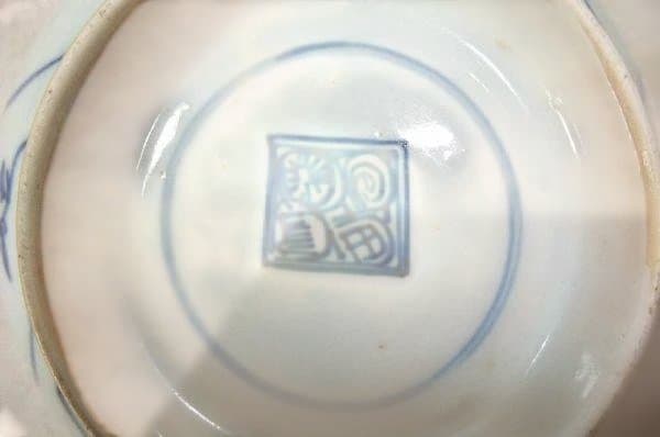 古い 中国染付茶碗 青華 鉢 経年貫入 古碗 古玩 古美術 時代物 骨董品
