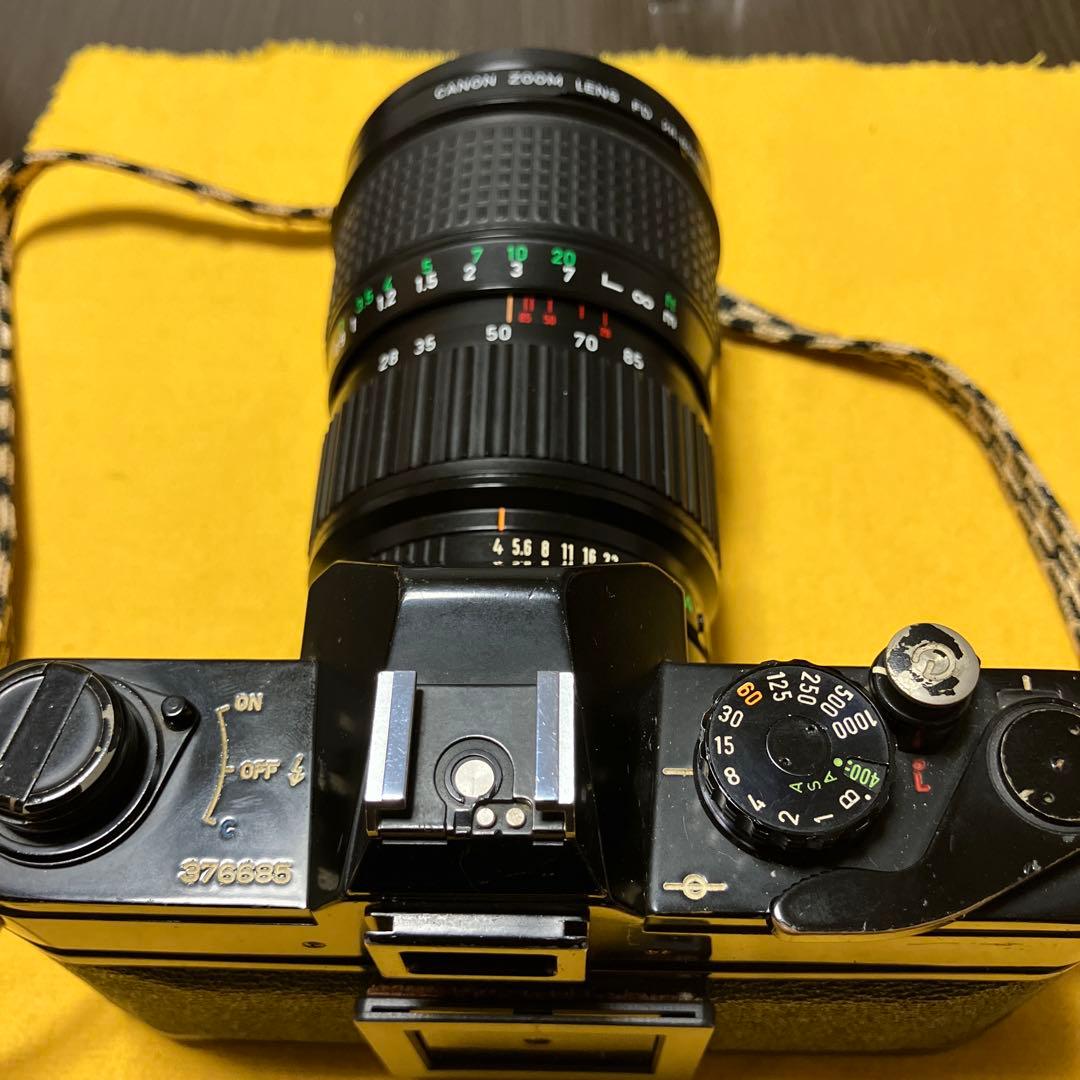 完動品キャノンFTB-QLブラックボディ+ズームレンズFD28-85mmセット