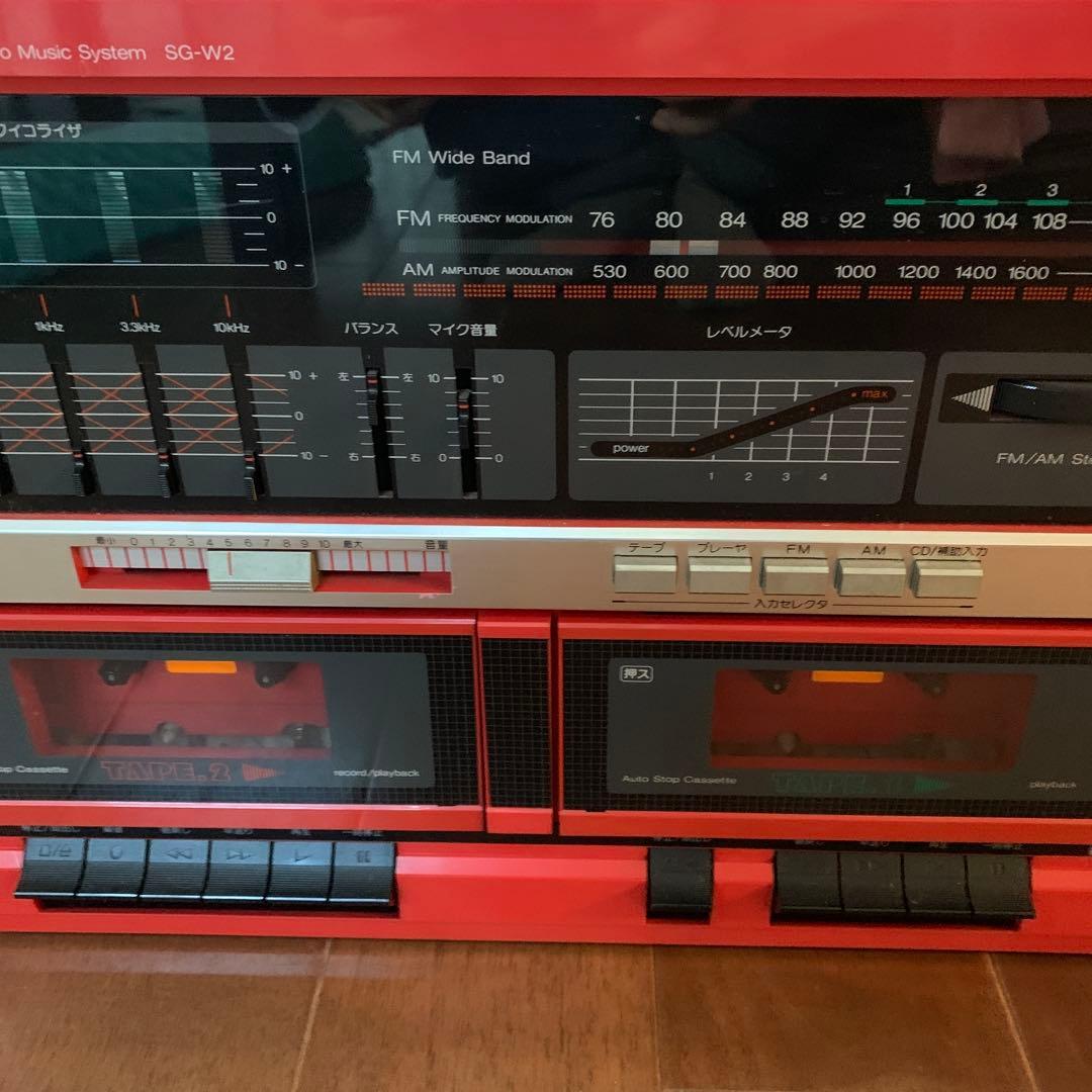 ナショナルSG-W2 レコード Wカセットデッキ 昭和レトロ　コンポ
