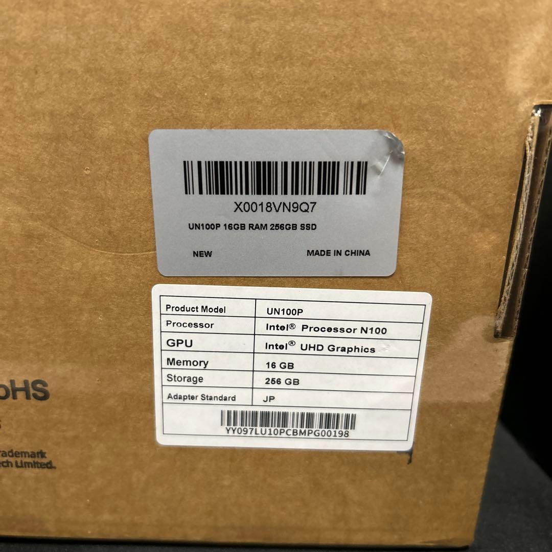 MINISFORUM UN100PミニPC 16GB 256GB