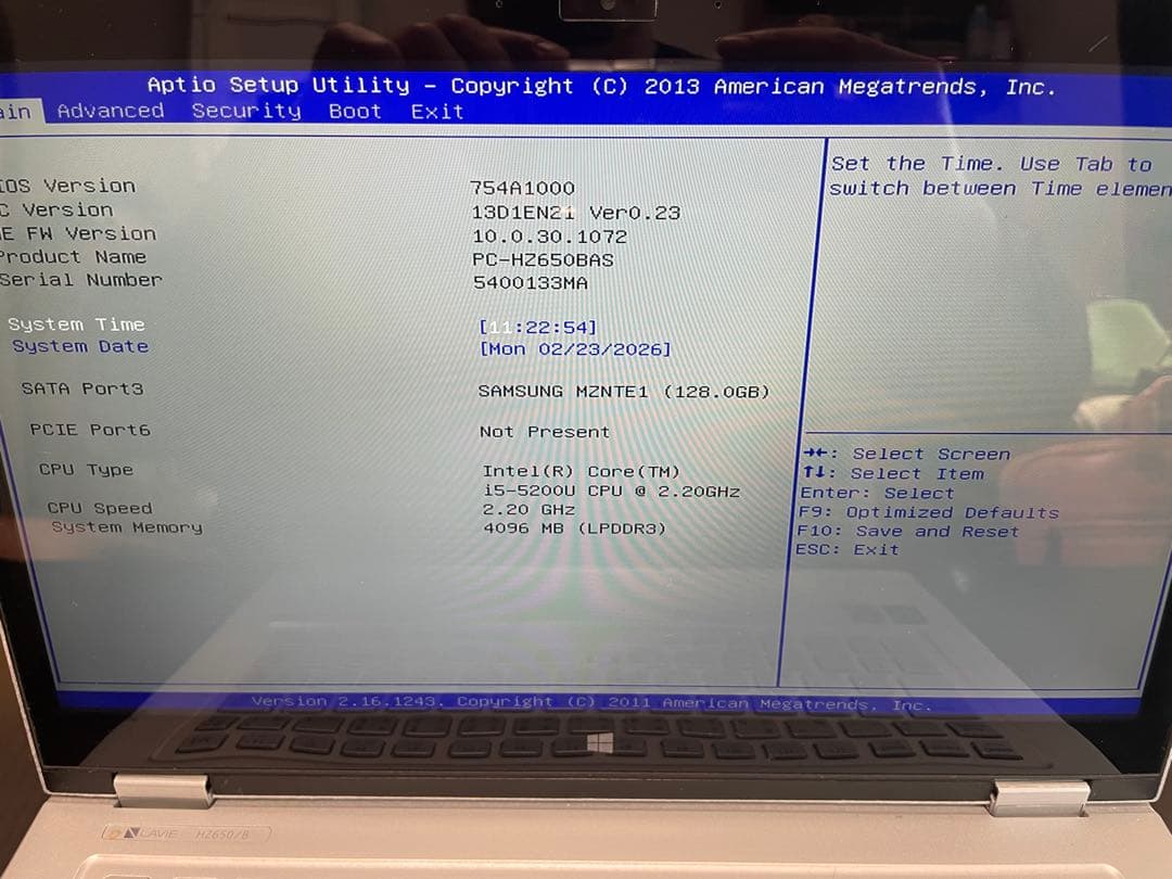 現状品 NEC HZ650/B Zero Core i5 タッチパネル