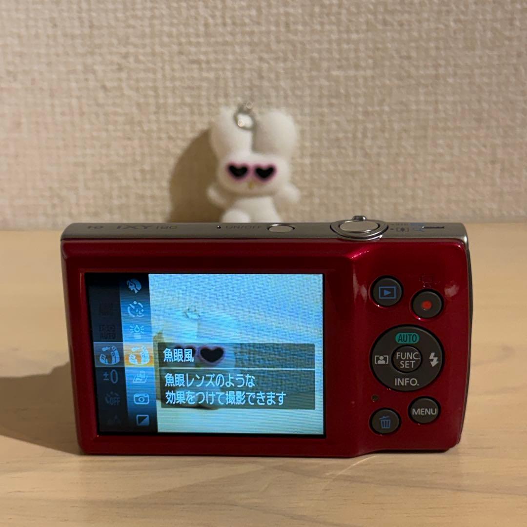 Canon IXY 180 レッド コンパクトデジタルカメラ　動作確認済み