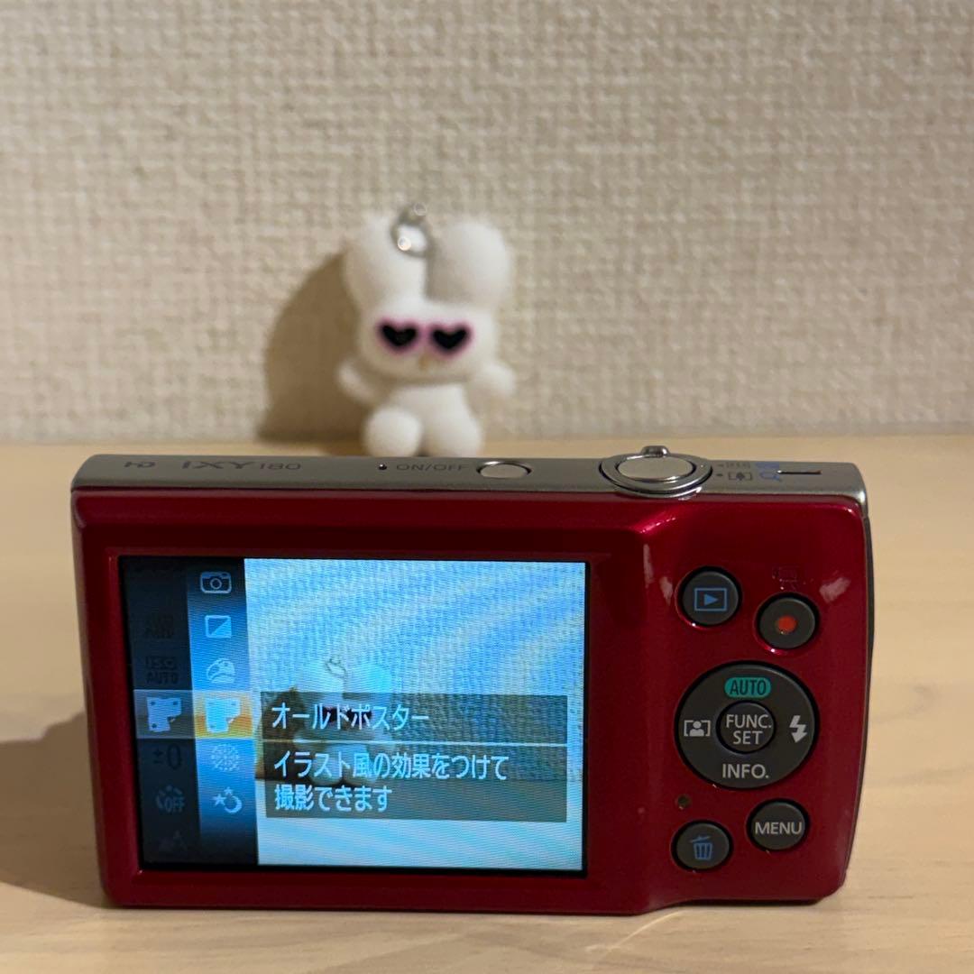 Canon IXY 180 レッド コンパクトデジタルカメラ　動作確認済み