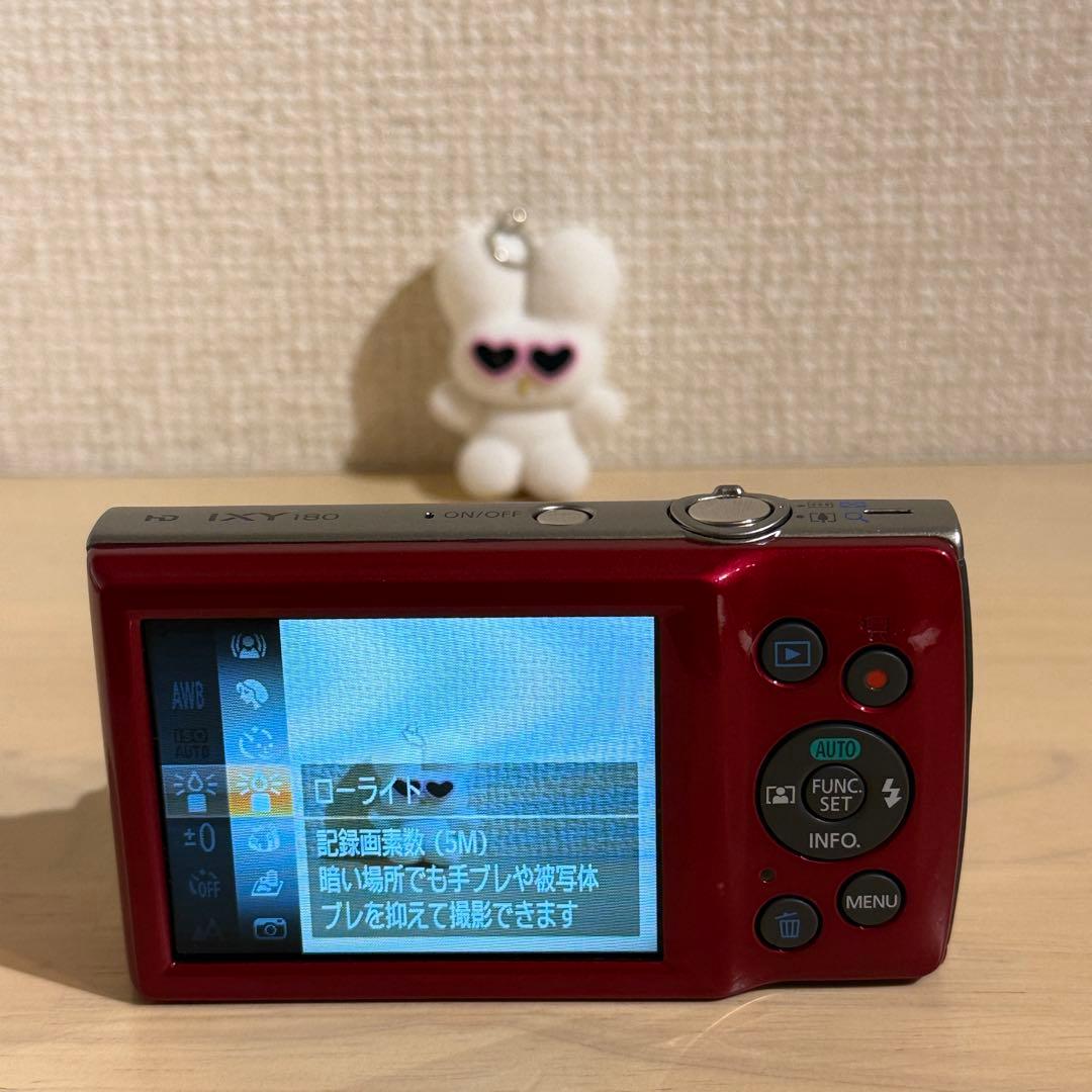 Canon IXY 180 レッド コンパクトデジタルカメラ　動作確認済み