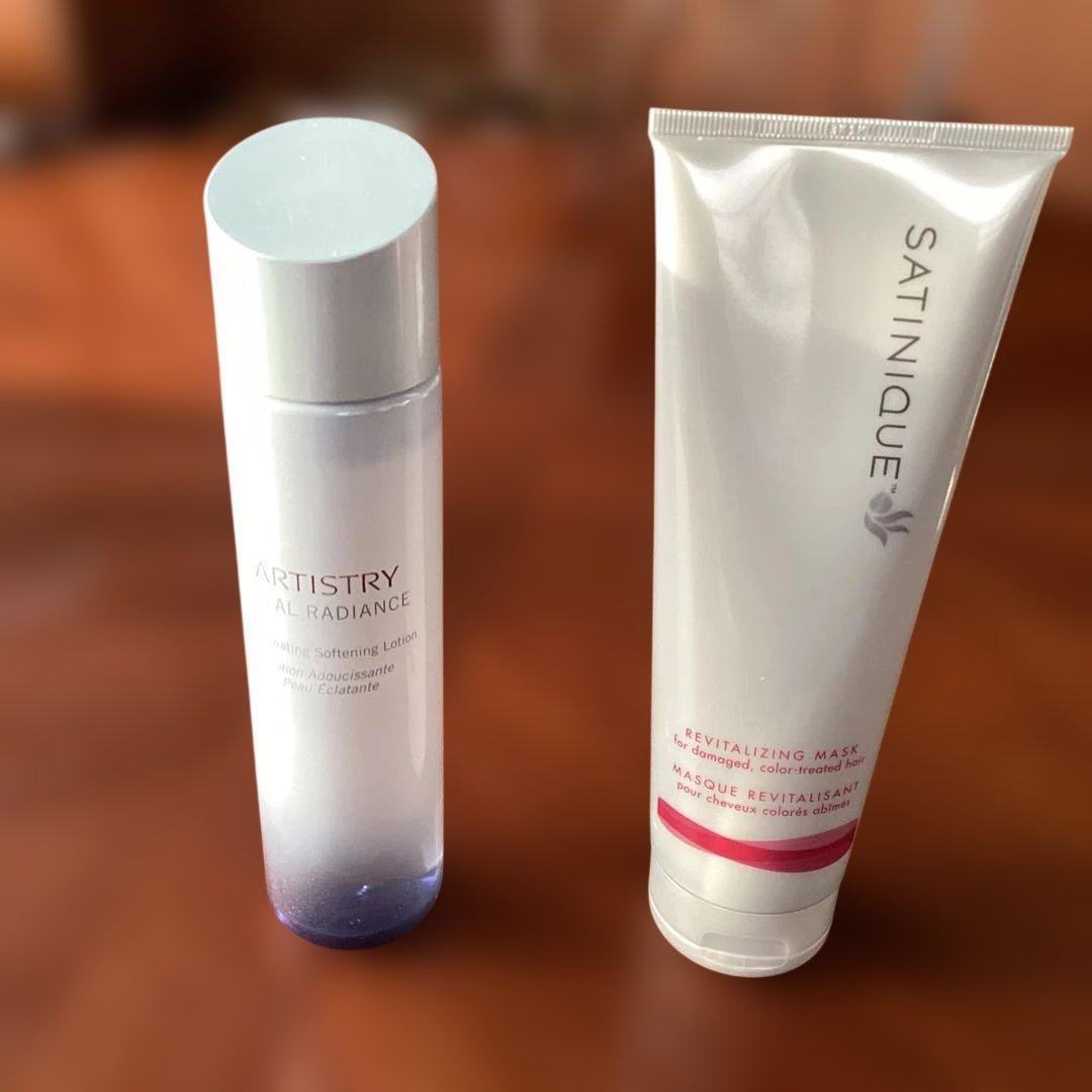 《アムウェイ》Ideal Radiance化粧水 &サティニーク ヘアマスク
