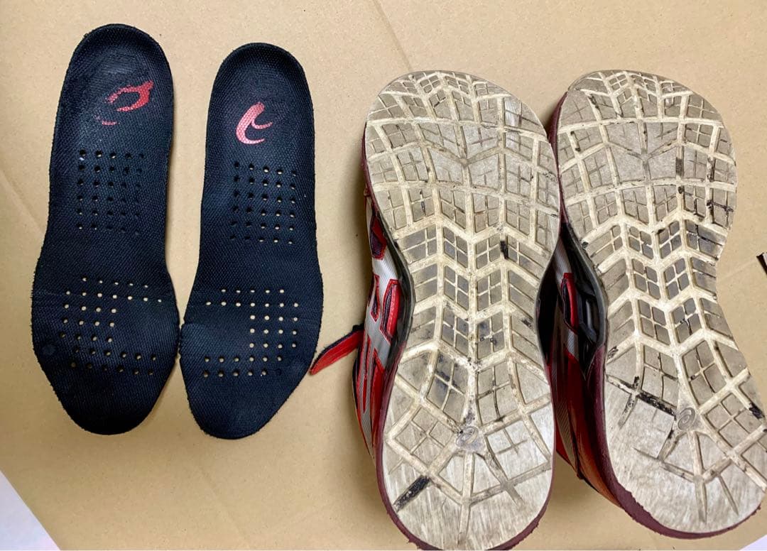 asics WINJOB CP308 ２6cm RED 安全靴　ハイカット
