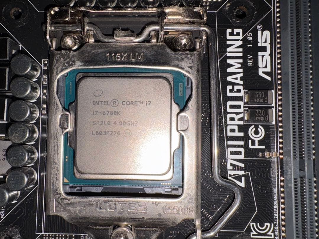 i7-6700K+ASUS Z170I PRO+メモリ8GB×2
