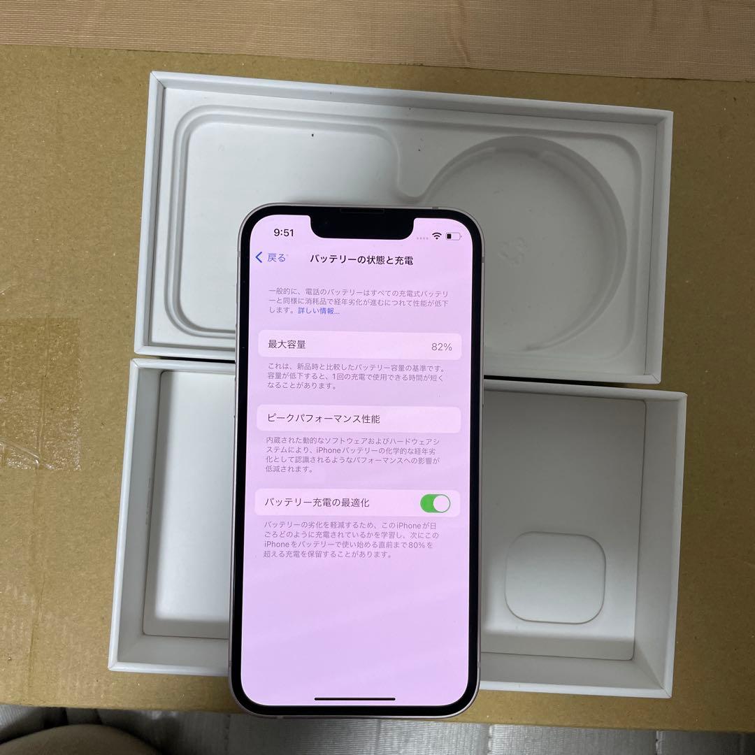 iPhone 13mini 128gb simフリー。バッテリー82%