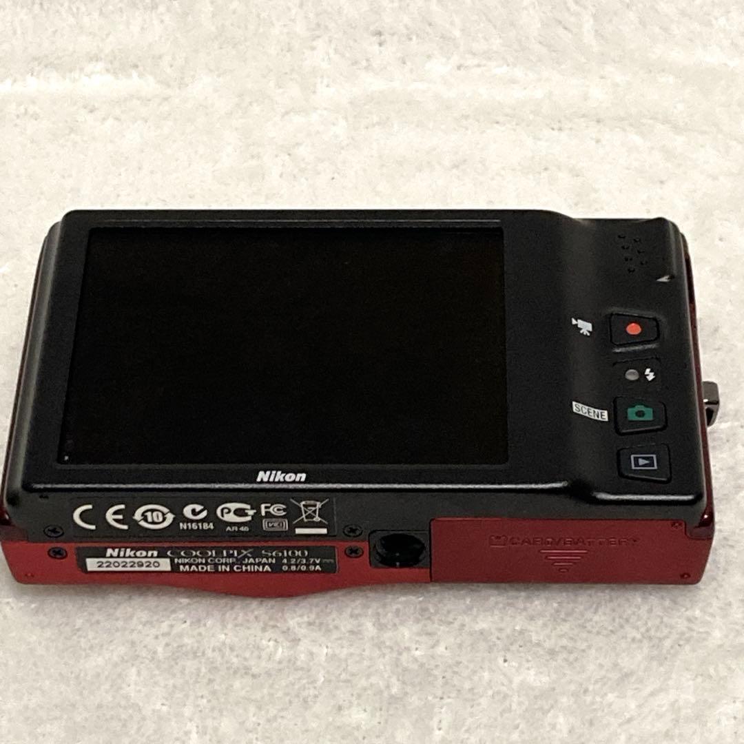 【極美品】Nikon COOLPIX S6100 レッド デジカメ ニコン 箱