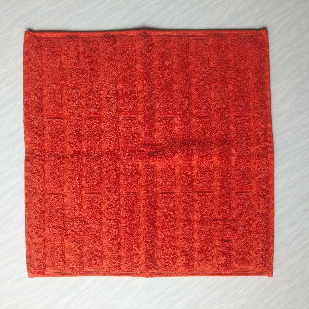 【新品タグ付き】HERMES エルメス タオルハンカチ H柄 オレンジ