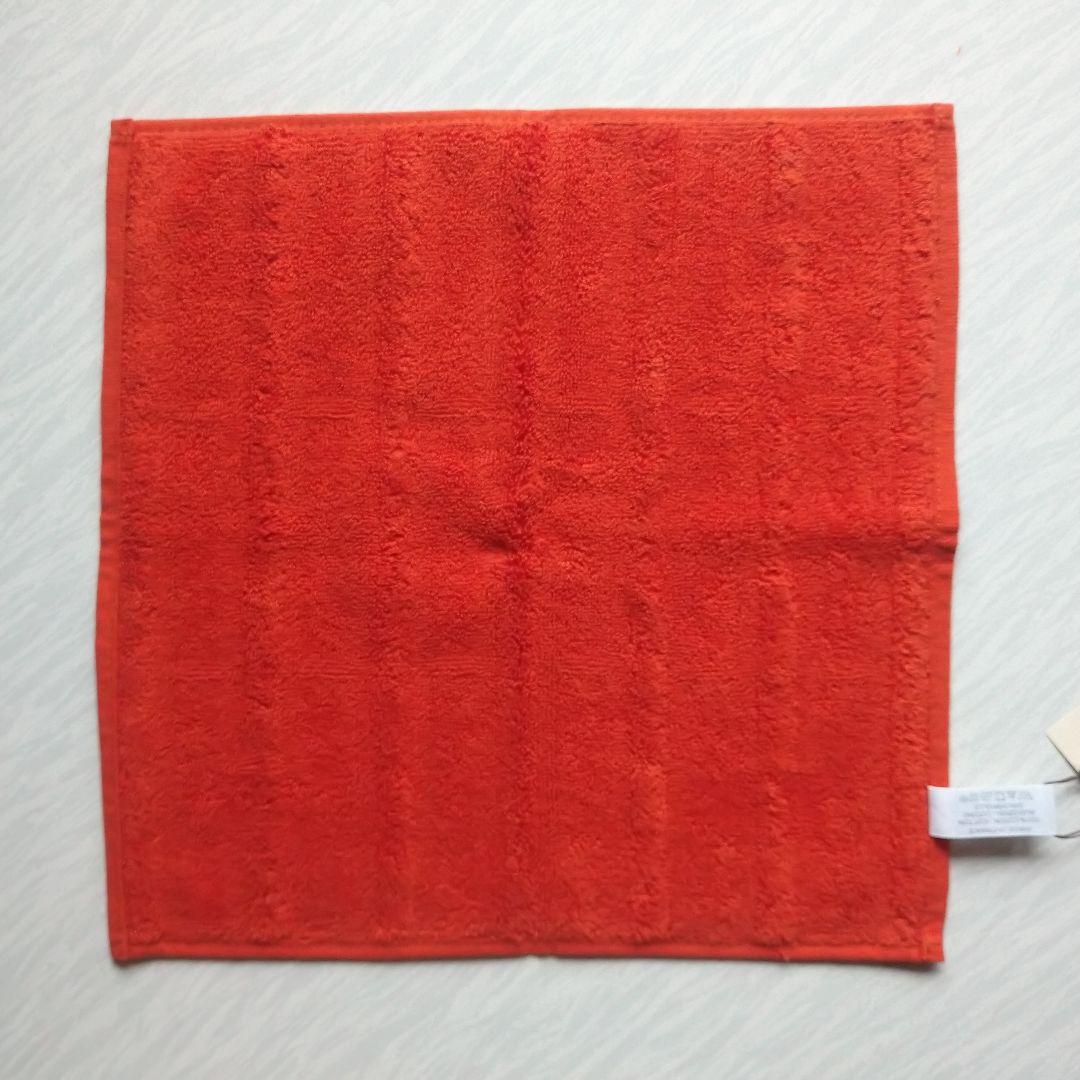 【新品タグ付き】HERMES エルメス タオルハンカチ H柄 オレンジ
