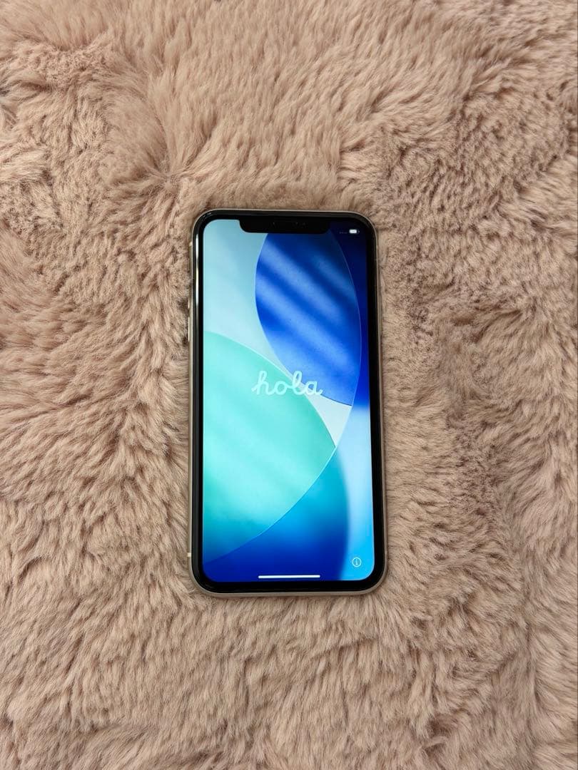 iPhone11 128GB ホワイト SIMフリー バッテリー71% 箱付き