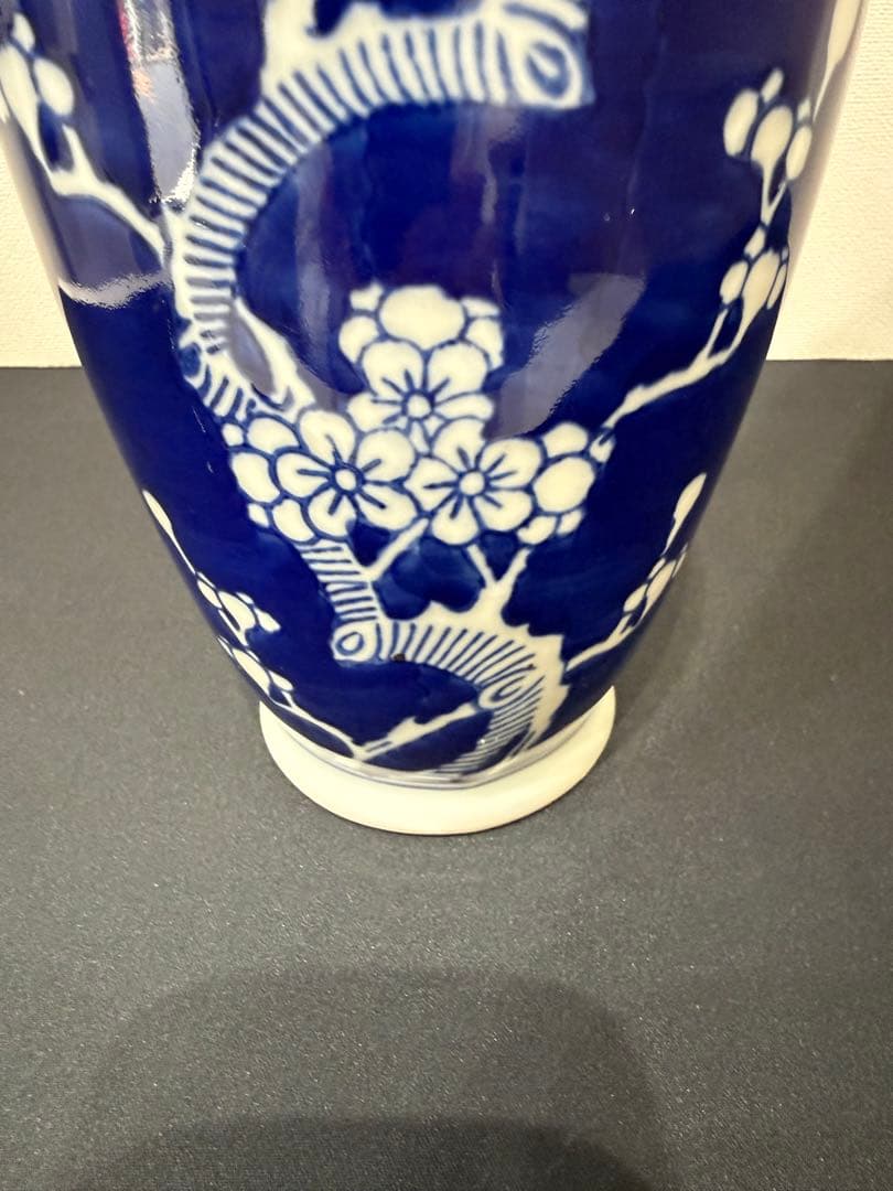 景徳鎮製 中国美術 青花花瓶 置物 骨董
