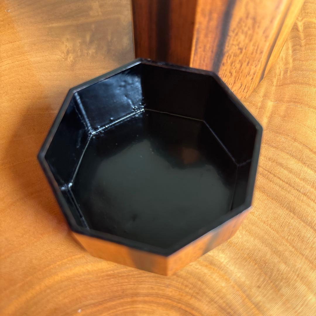 黒柿茶器 鈴虫蒔絵 吉田華正作 共箱 茶道具 （7）