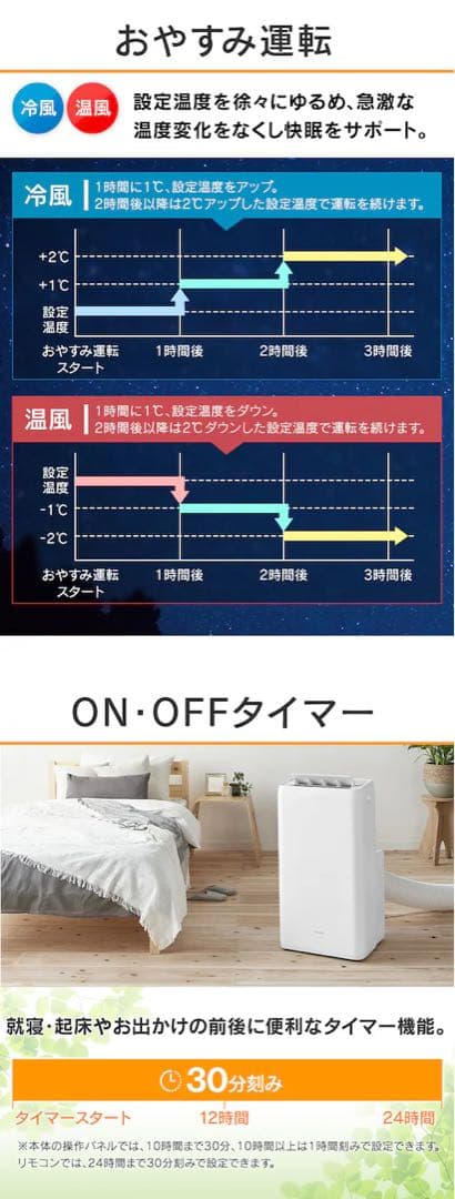 【冷暖房・除湿】アイリスオーヤマ・ポータブルエアコン IPA-2821GH-W