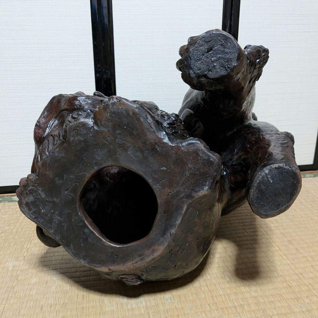 木南知加選 備前焼 獅子置物 縁起物 インテリア 魔除け 厄除け 細工物 工芸品