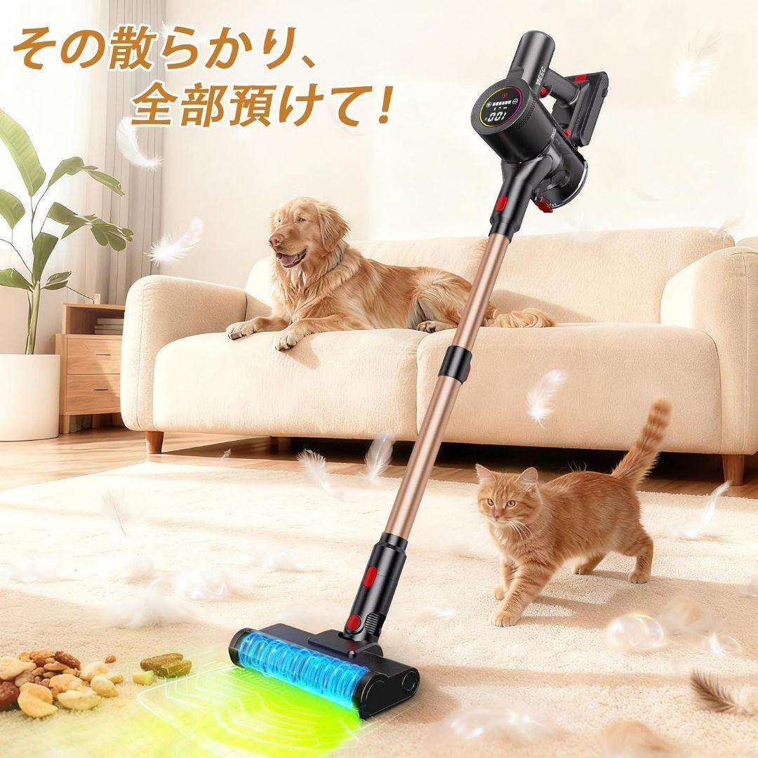 コードレス掃除機 軽量 サイクロン式 スティッククリーナー 2WAY スタンド付
