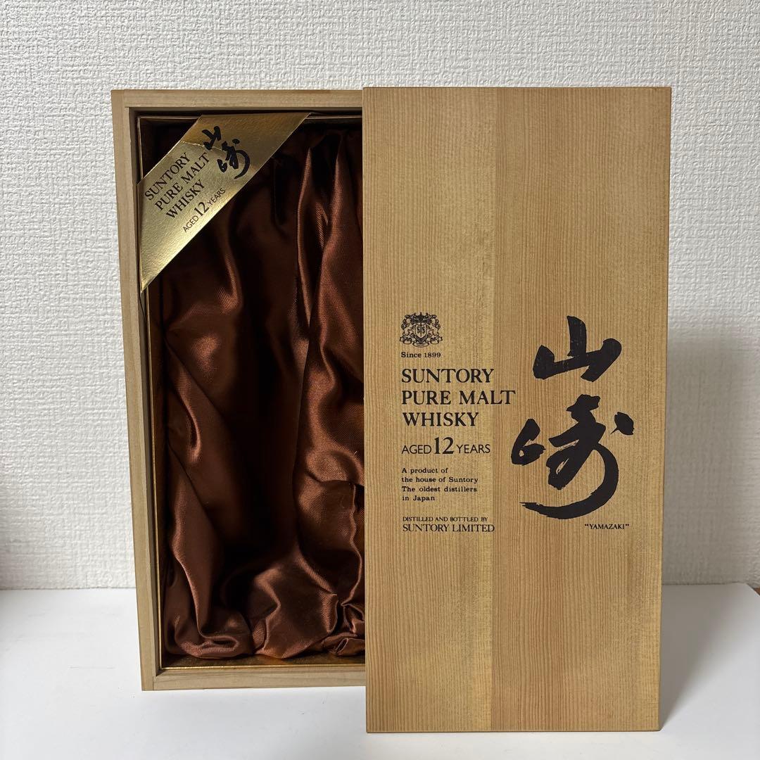 サントリーピュアモルトウイスキー　山崎12年　750ml 木箱付き　未開封
