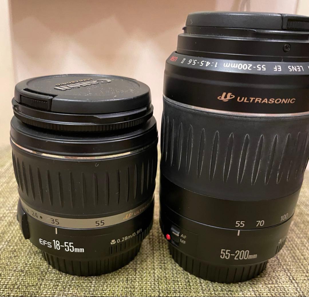 Canon EOS kiss一眼レフカメラ レンズ2本付き
