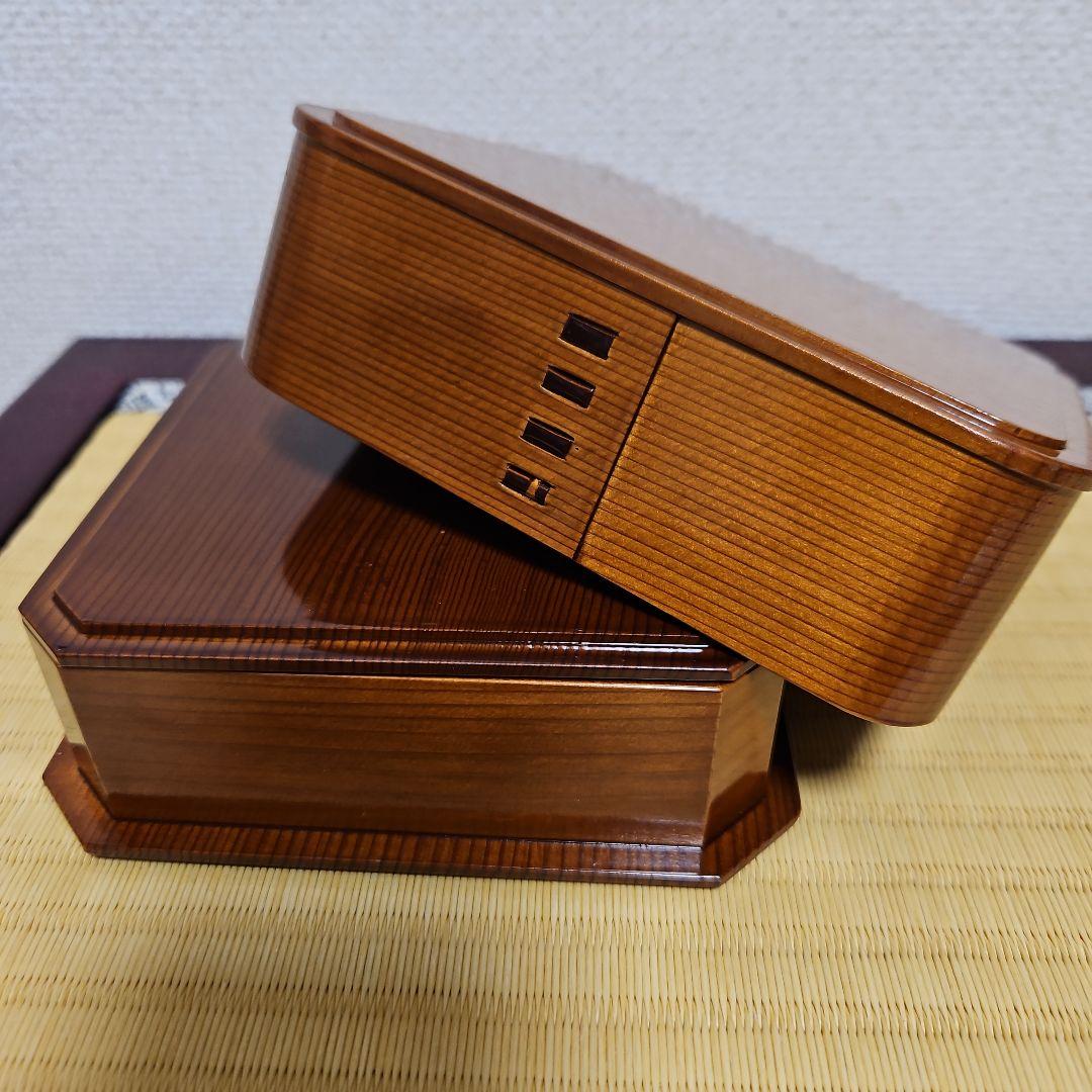 曲げわっぱ　新品未使用品　二段弁当箱　※訳あり※　秋田杉　大館工芸　趣味の秋田杉