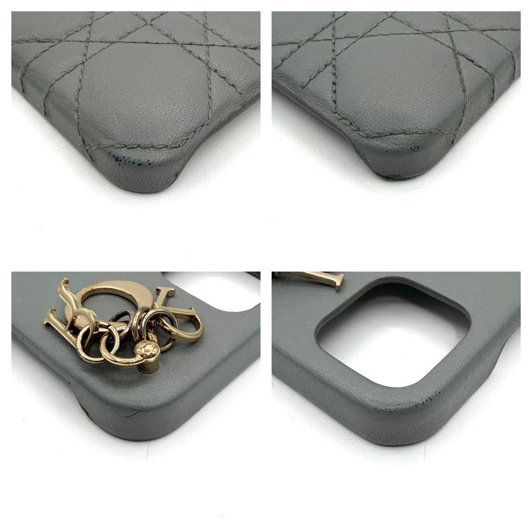 美品　Christian Dior カナージュ　グレー iPhone用ケース