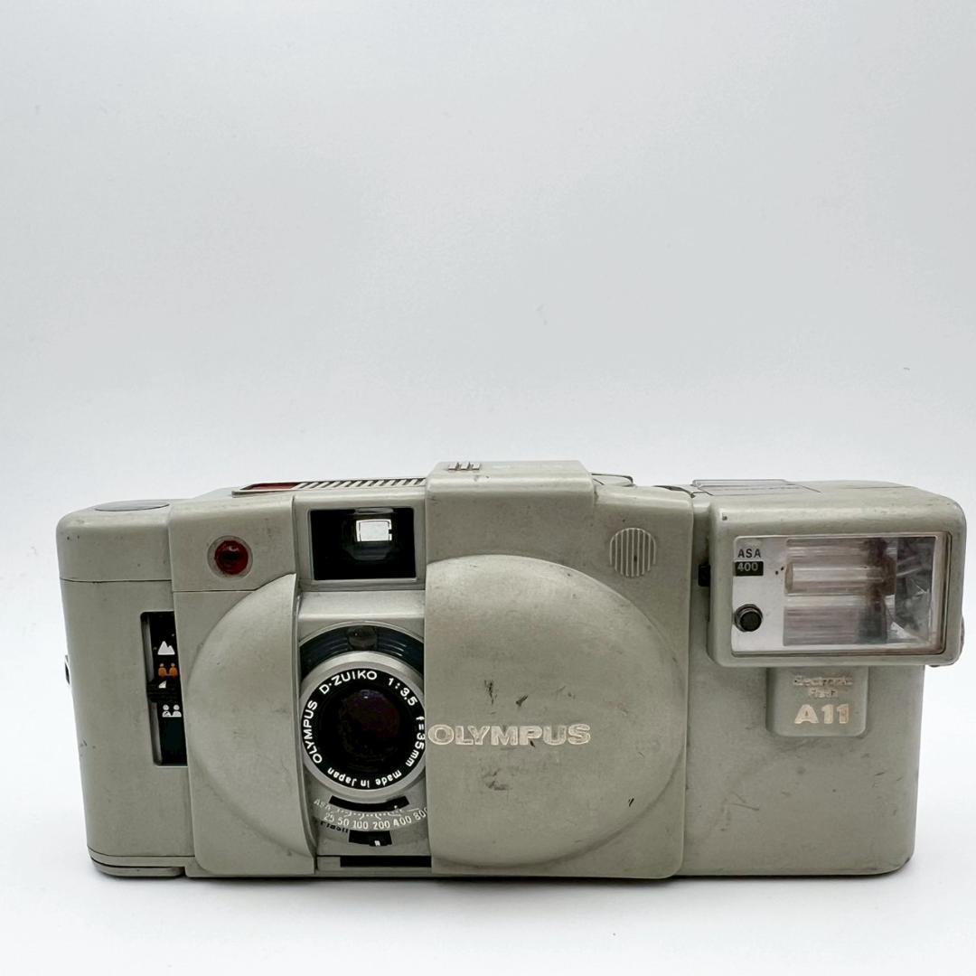 【動作品】OLYMPUS XA2 グレー コンパクト 単焦点 フィルム A11