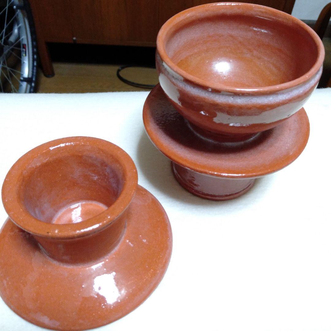松楽　赤　供茶茶盌