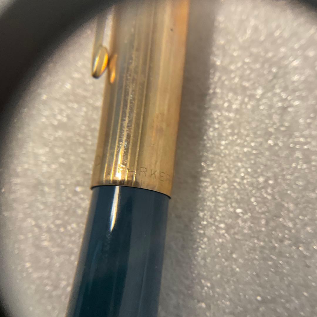 パーカー　14K 63 ネイビー 万年筆 ゴールドクリップ付き