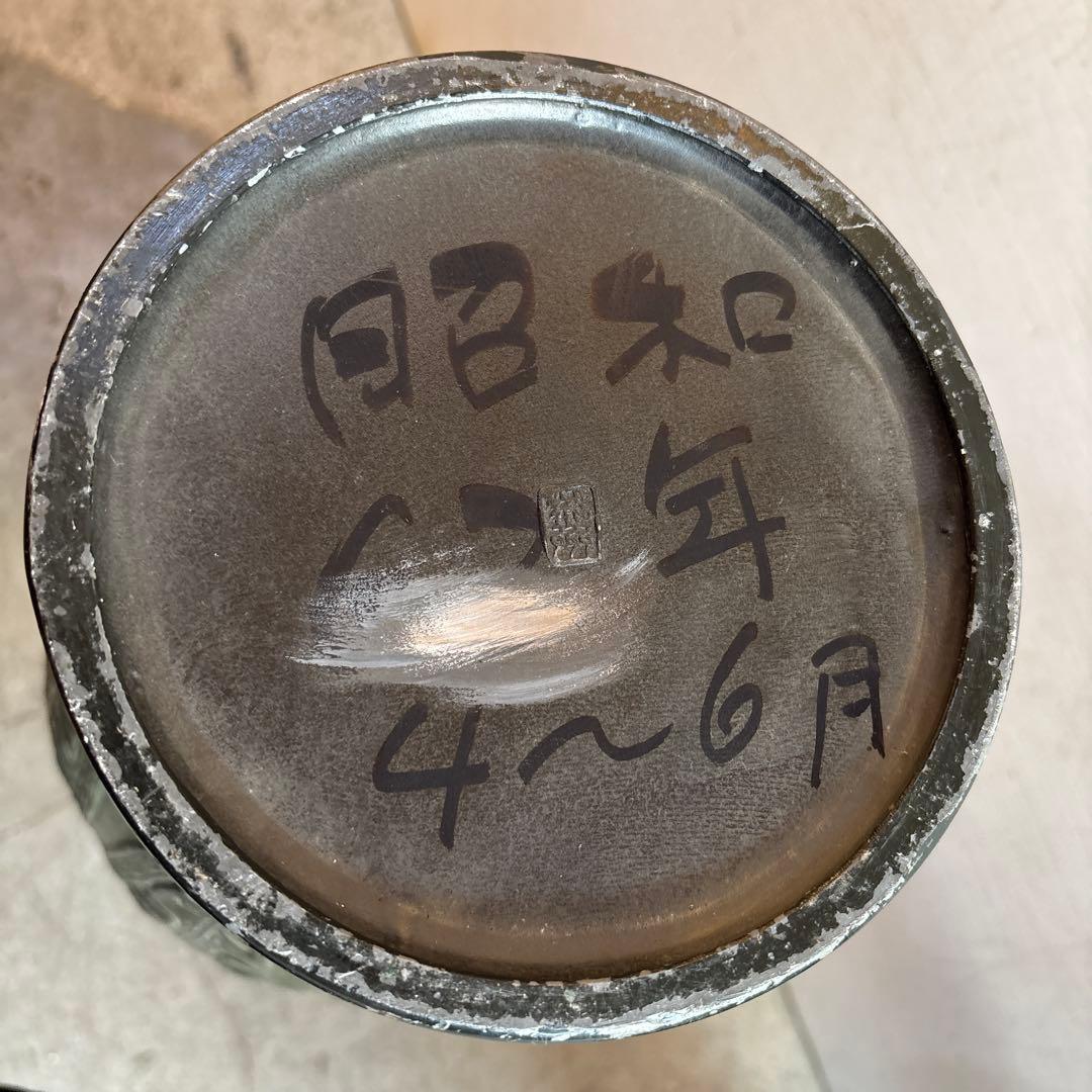 古代風彫刻金属真鍮製花瓶2個セット　高さ約51cm 口径約14cm QW4775
