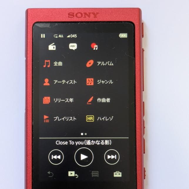 ソニー　ウォークマン　NW-A35　16GB　シナバーレッド