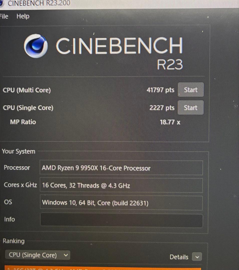 CPU ryzen9 9950x